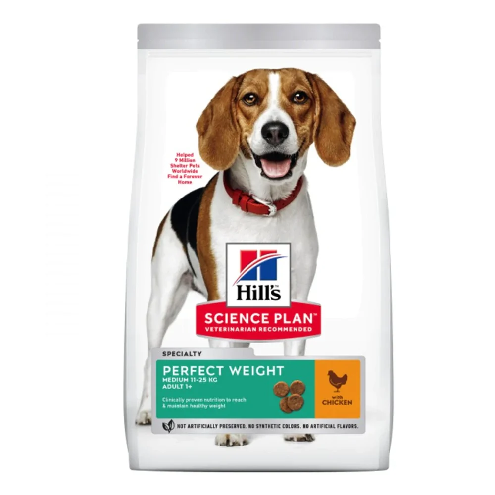 Hill's Science Plan Adult Perfect Weight Medium Dry Dog Food Chicken Flavour