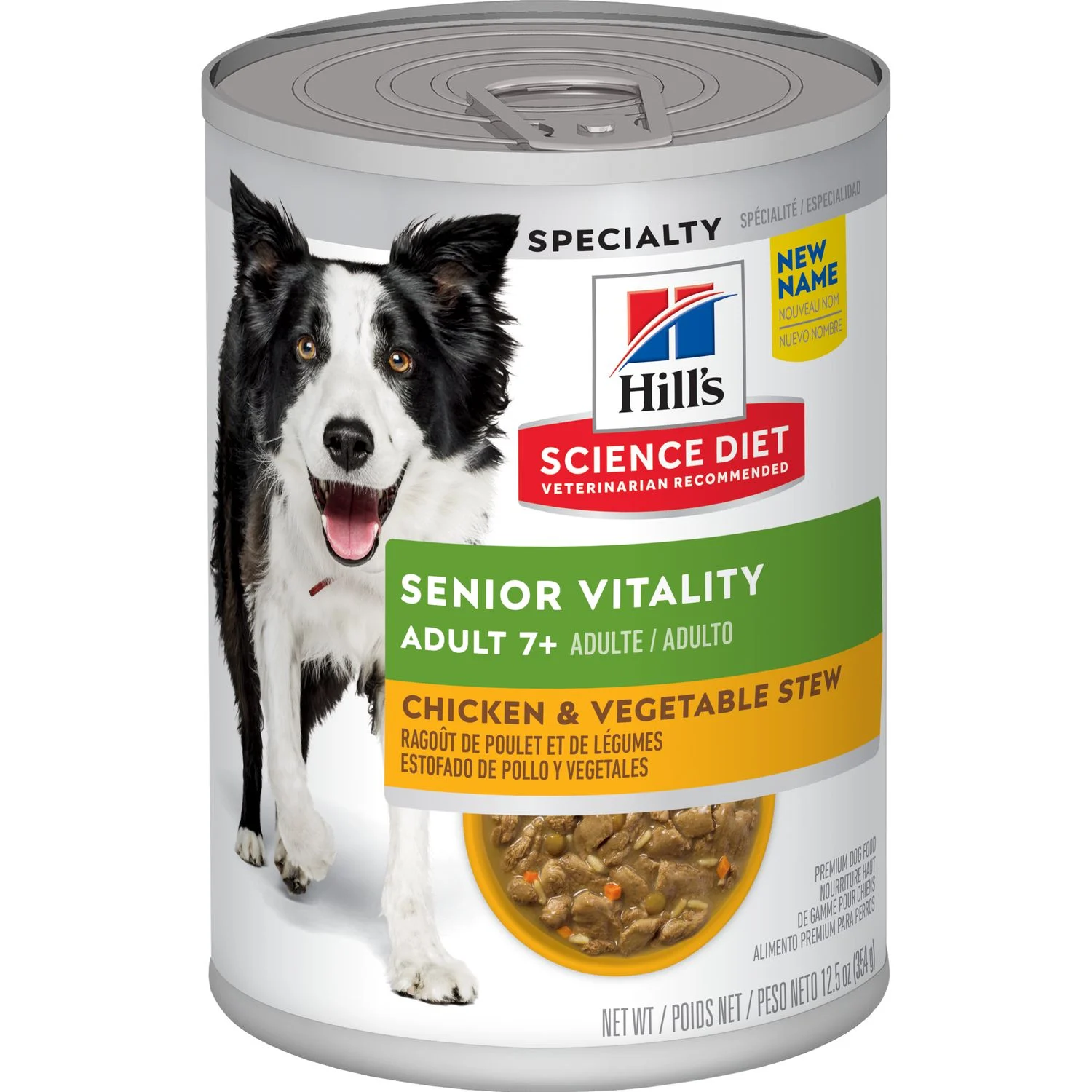 Hill's Science Plan Adult 7+ Senior Vitality Chicken & Vegetable Stew Dog Food 12 Pack